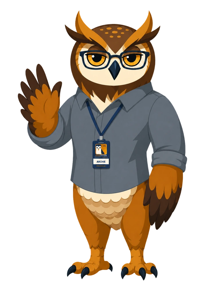 Archie, your RookBase guide, waving